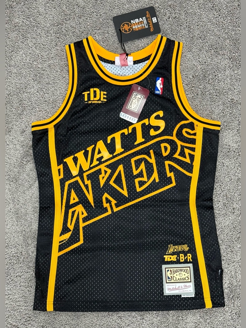 Mitchell & Ness TDE Top Dawg NBA Lakers BR Remix Jersey Men’s Size Small
